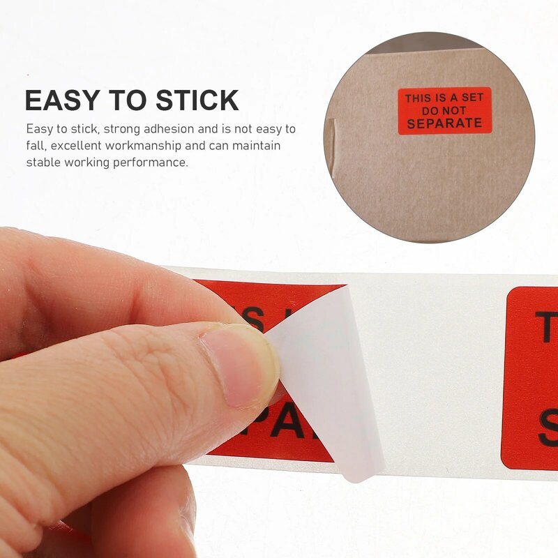 Set non rimuovere etichette pacchetto etichette adesivi di avvertenza decalcomanie di imballaggio etichette di carta patinata di spedizione autoadesive