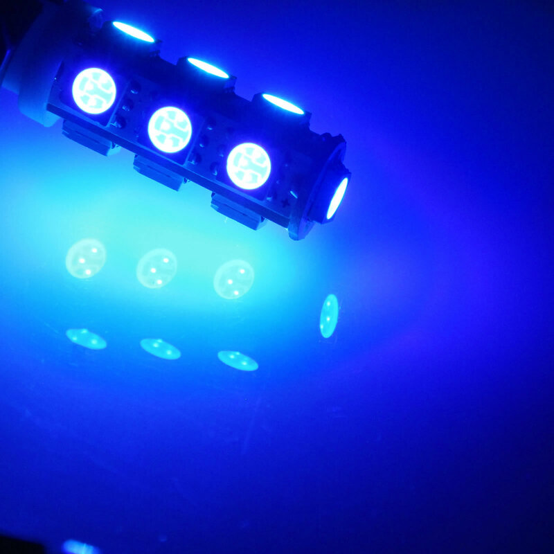Lámpara de cuña de luz de paisaje Malibu, Luz Azul RV T10 W5W, 13 emisores 5050 SMD LED 280 285 447 A012, 1 unidad