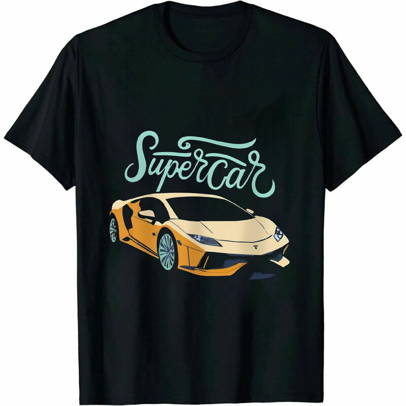 Idealna koszulka Supercar dla wentylator samochodowy sportowych wszędzie t-shirt graficzne koszulki dla mężczyzn odzież damska z krótkim rękawem