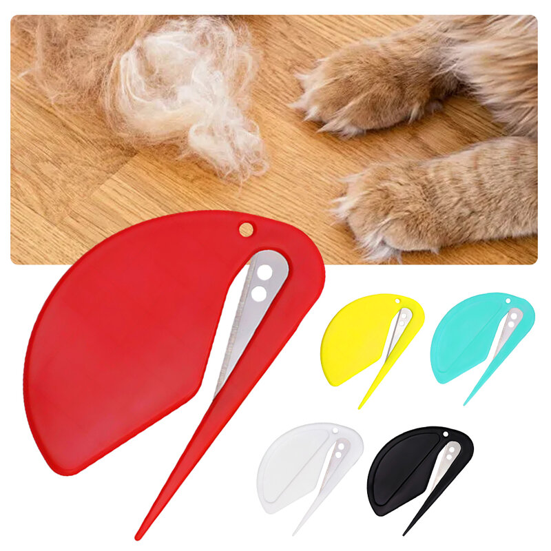Dog Undercoat Comb Letter Opener Wrapping Paper Cutter Sliding Cutter For Christmas Pet Open Knot Comb For Cat Pet Accessories