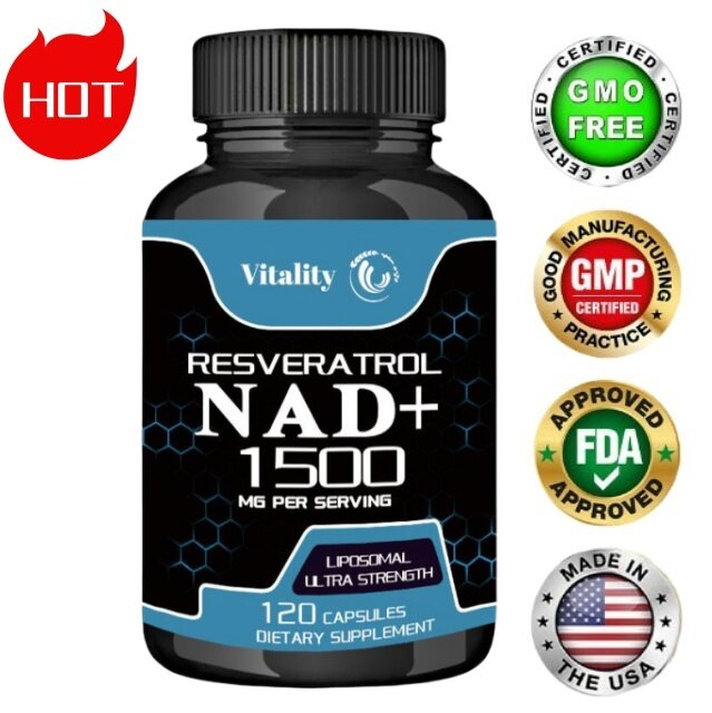Suplemento NAD que contiene liposome NAD + resveratrol, suplemento que promueve la salud celular, 1500mg