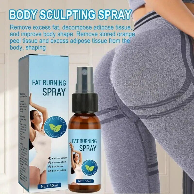 Body Shaping Oil 30ml Portable Body Firming Spray For Weight Loss Skin-Friendly Saggy Skin Tightening Spray Fat Burner Liquid