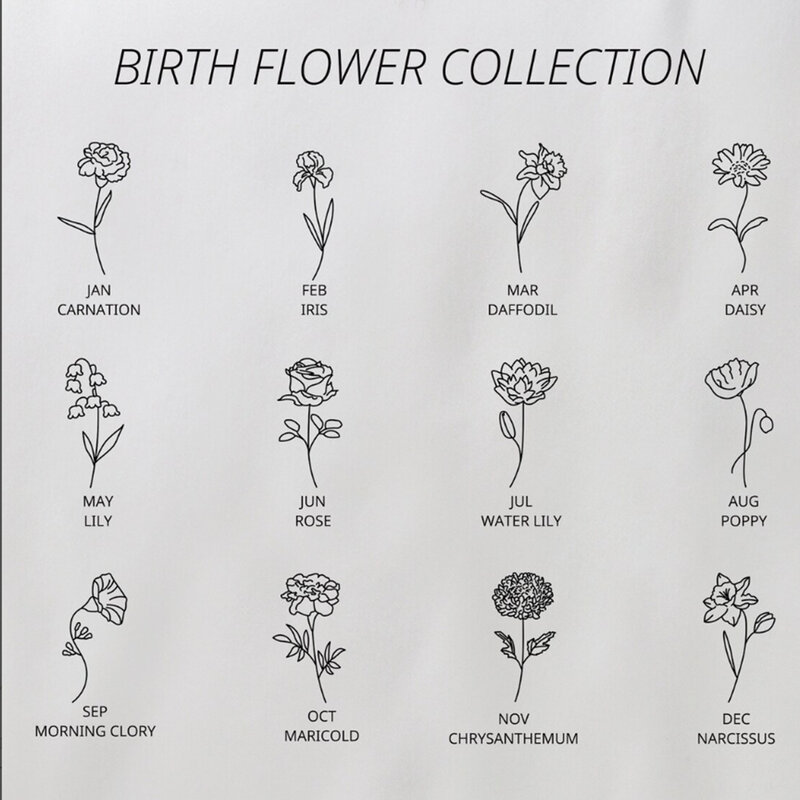 Personalizado Minimalista Nascimento Flor Colar, Jóias Exquisite para Feminino, Mães como um Aniversário e Presente de Casamento
