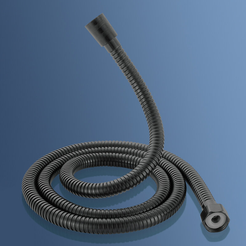 1.5/2M wąż z głowicą prysznicową ze stali nierdzewnej szaro-czarno-srebrna rurka zapobiegająca ukręckom elastyczne akcesoria do bateria do łazienki