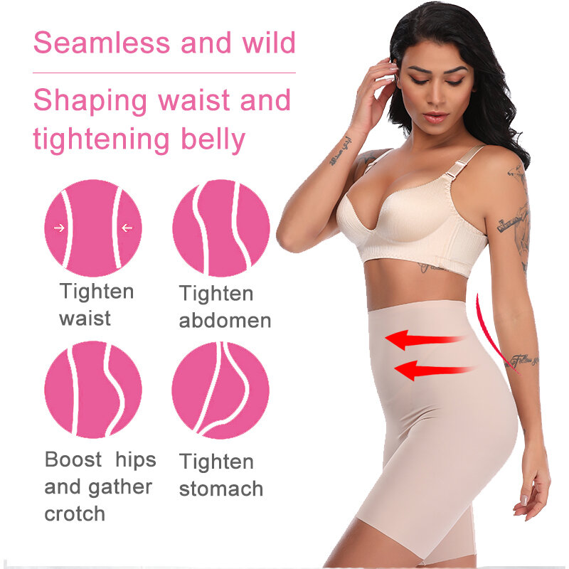 Power Shorts Shaper per il corpo a vita alta per le donne misto cotone leggero mutandine per il controllo Shapewear ergonomiche e Ultra traspiranti