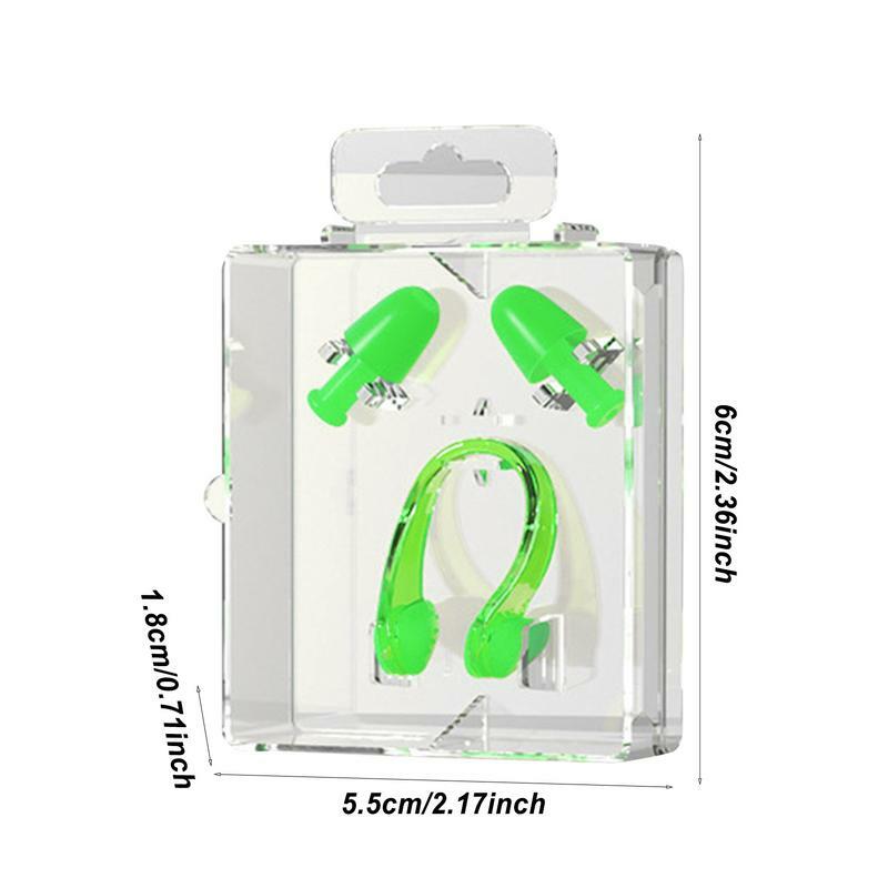 수영 코 클립 귀 코 보호 상자 패키지, 편안한 방수 전문 재사용 수영 귀 플러그 코