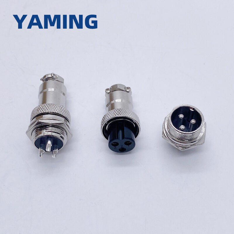Male-Female Connector GX16 Metal Aviation Socket Coupler 2/3/4/5/6/7/8/9 Core Pin Electric Cable Terminal Fixed Butt Mobile Type