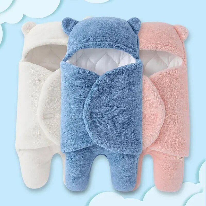 New European and American baby blankets for autumn and winter, thickened blankets for newborn babies, cotton clips for outdoor u