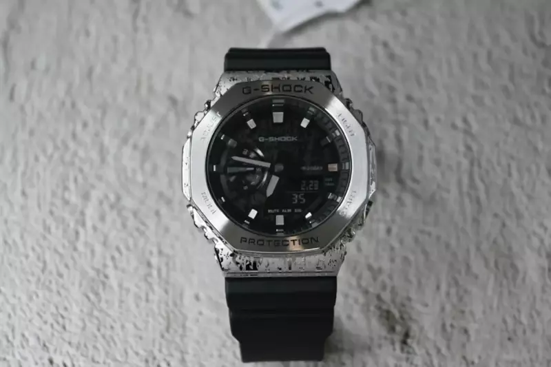 G-SHOCK-Camouflage Watch for Men, Waterproof Quartz Watches, Luxury Brand, Sports Watch, Oil Stain Rock, New, GM-2100GC Series