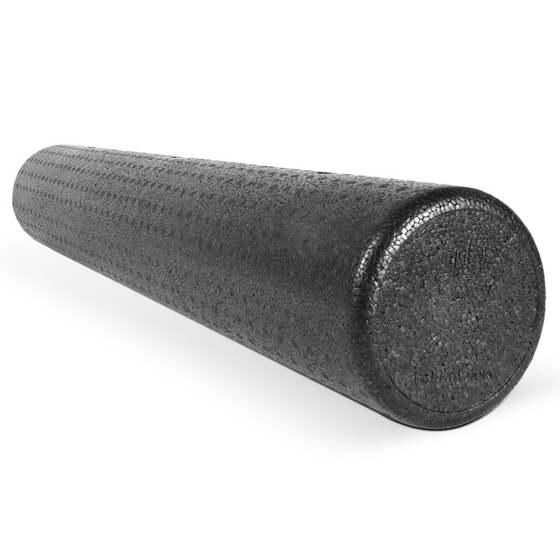 CanDo rodillos de espuma de alta densidad compuesta negra para terapia de masaje de restauración muscular, recuperación deportiva, 6 "x 36", redondos