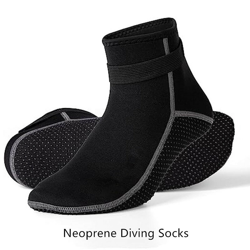 ถุงเท้าดำน้ำยางนีโอพรีน3มม. ชุดดำน้ำถุงเท้าแห้งเร็วให้ความอบอุ่นถุงเท้าดำน้ำรองเท้าบูทกันลื่นสำหรับว่ายน้ำล่องแก่งการแล่นเรือใบ