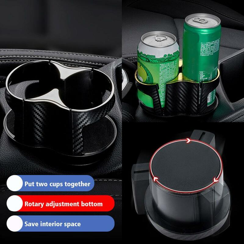 차량용 컵 거치대 확장기 컵 홀더 어댑터, 자동 컵 확장형 정리함 보관, 다기능 인테리어 액세서리, C C8D2, 2-in-1