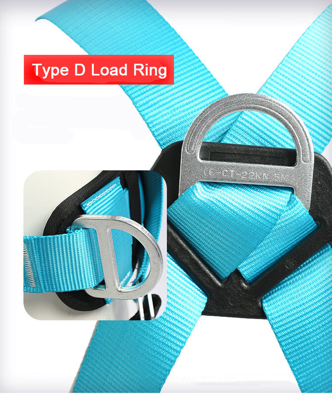 Outdoor Rock Climbing Electrician Protection Safety Belt Five Point Full Body Safety Belt Rope Set High-altitude Work Harness