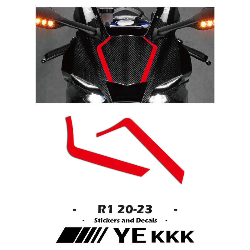 Etiqueta dianteira da carenagem Shell, todo o decalque do logotipo para Yamaha, YZFR1, YZF-R1, R1M, YZF1000, 2020-2023, 21, 22, 23