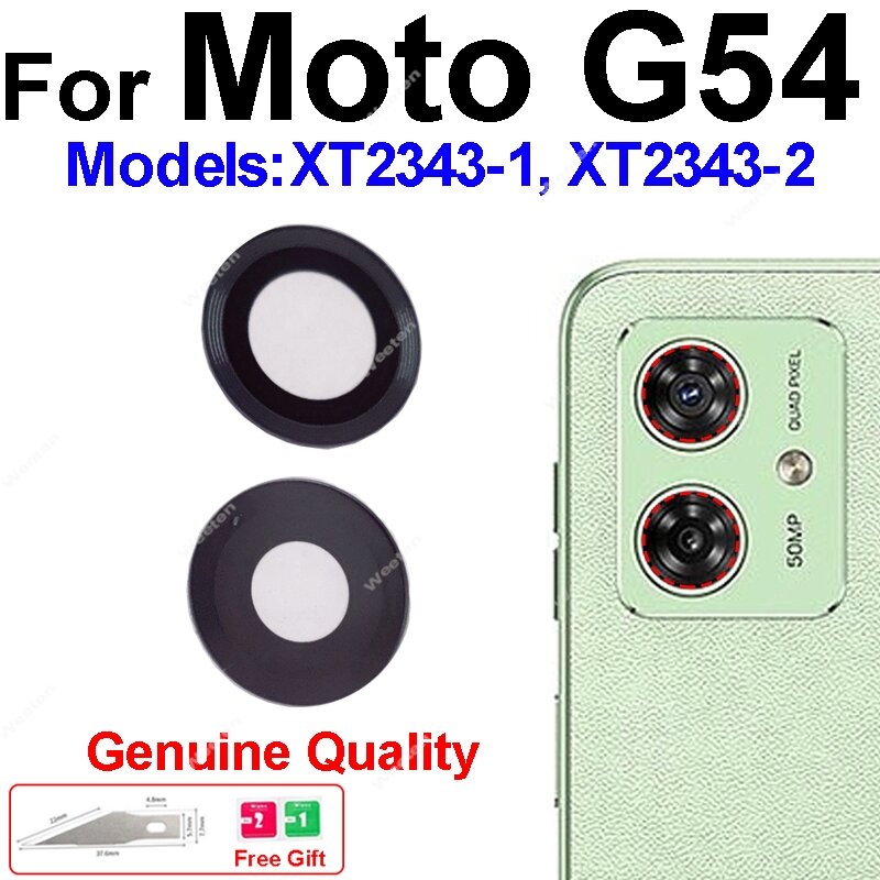 Achteruitrijcamera Lens Glas Voor Motorola Moto G14 G24 G34 G54 G84 G42 G24 Power Back Camera Glas Lens Zelfklevende Sticker Reparatie Onderdelen