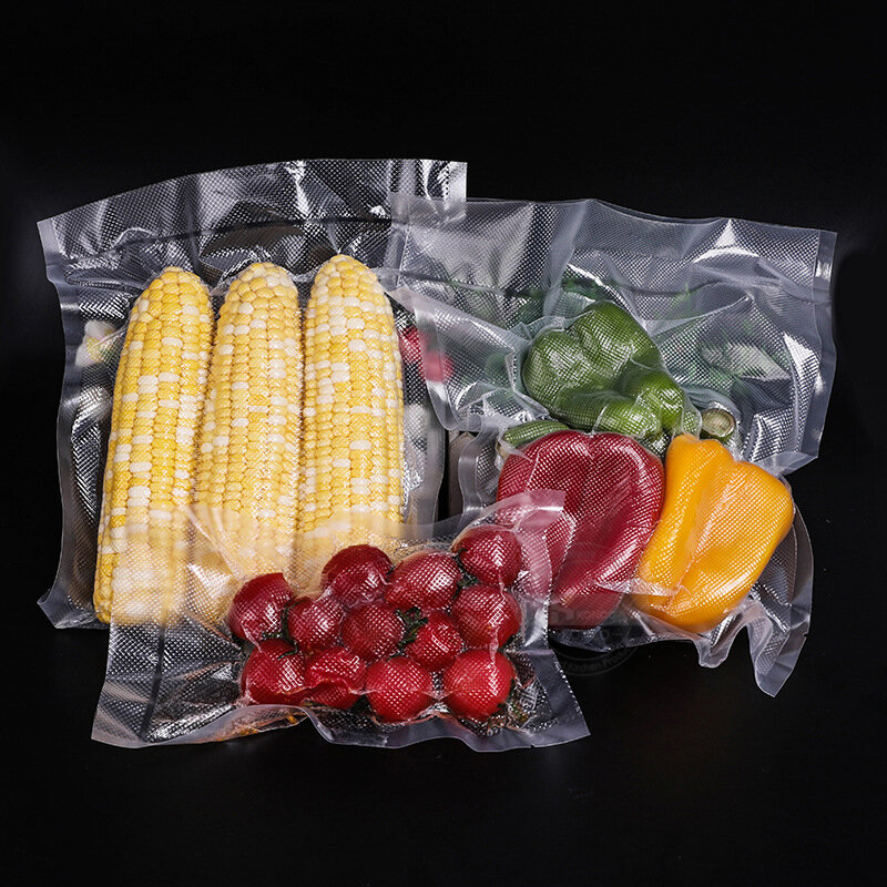 Bolsas al vacío para sellador de alimentos, rollos/lote de bolsas de almacenamiento para envasador al vacío de alimentos frescos, larga duración, 500cm