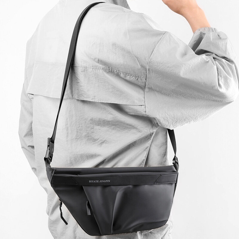Bolsa anti-roubo para homens, bolsa de ombro impermeável, grande capacidade, ao ar livre, bolsa de peito portátil