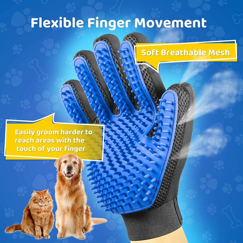 ペットグルーミング手袋優しい効率的なペットの毛リムーバーミット猫アクセサリーペットグローブ犬猫用ペット製品猫用品