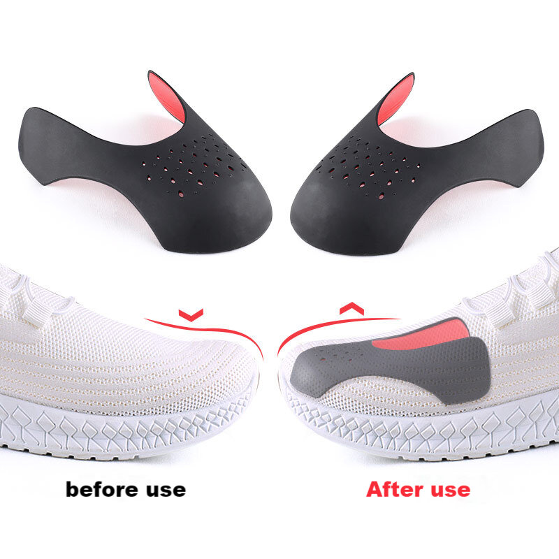 รองเท้าสนีกเกอร์ดูแลรองเท้าสองชั้นป้องกันรอยยับนิ้วเท้าหมวกป้องกันการยืดขยายอุปกรณ์เสริมรองเท้า