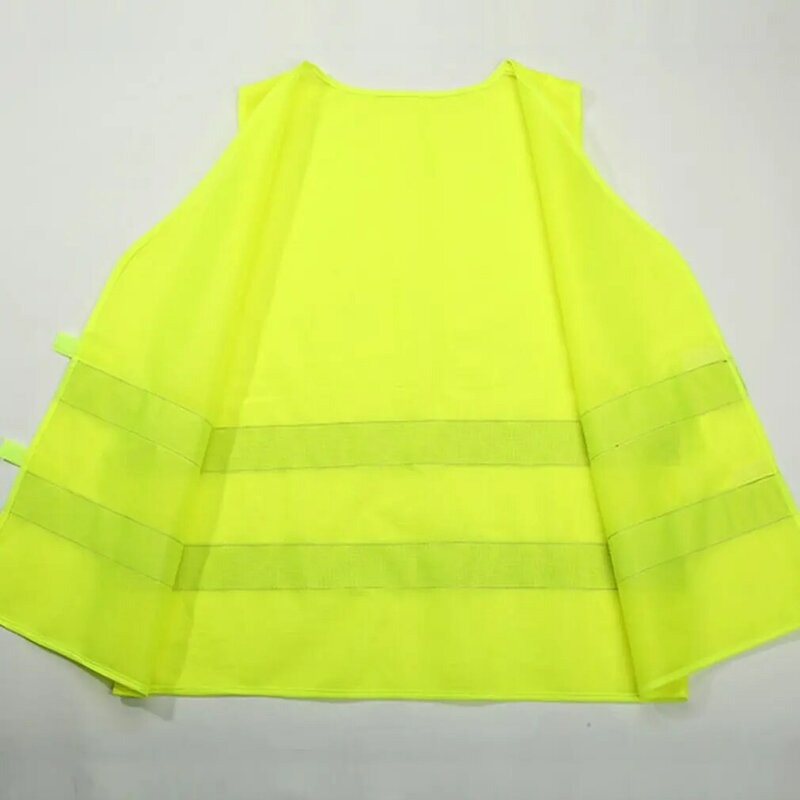 Alta Visibilidade Fluorescente Car Reflective Vest, Outdoor Vestuário Segurança, fibra de poliéster Ventile Colete, Verde
