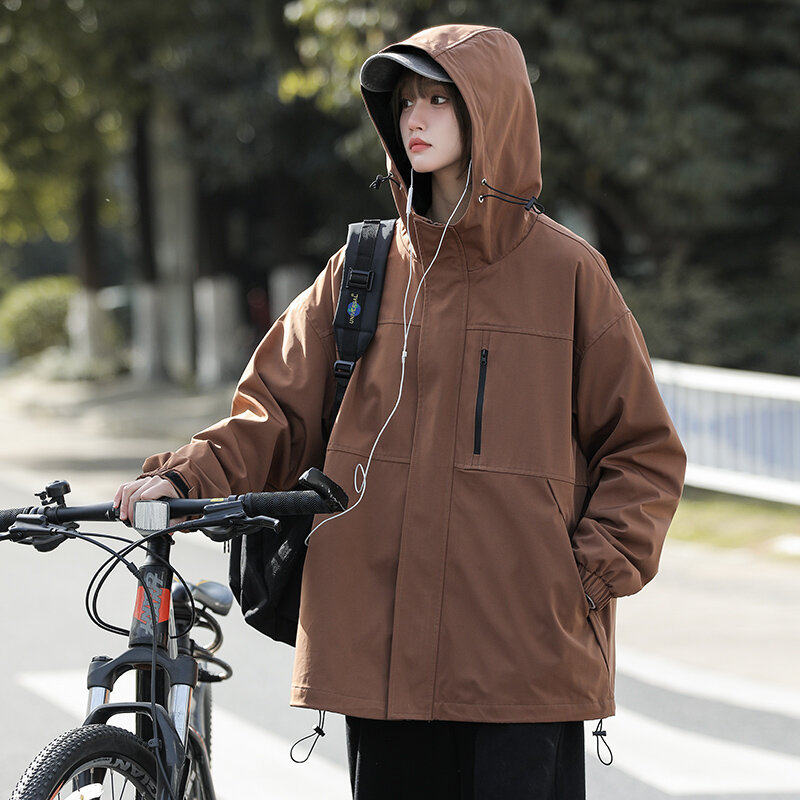 Jaqueta esportiva impermeável para homens e mulheres, casaco de montanhismo, casual, ao ar livre, ciclismo, elegante, solto, alta qualidade
