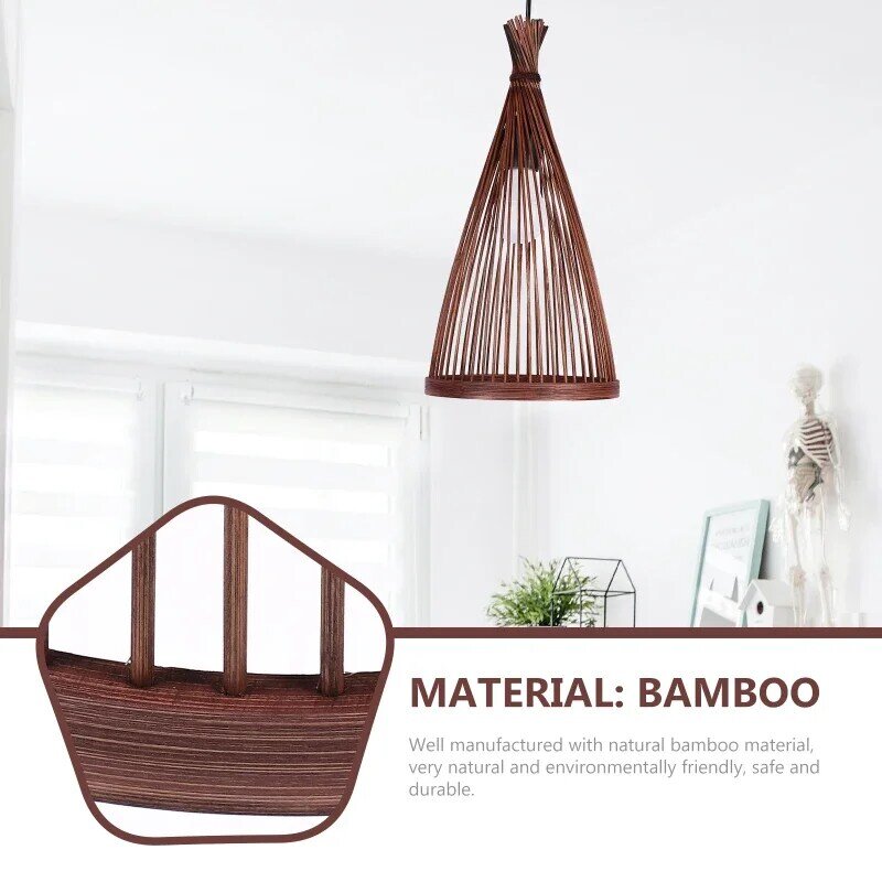 Vintage naturalny rattan bambus wisiorek LED światła do salonu ręcznie tkane żyrandole lampa wisząca zawieszenie restauracji
