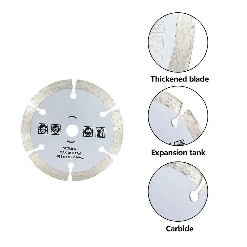 Алмазный пильный диск CMCP 85/89 мм, режущие диски для бетона, керамики, кирпича, мрамора, камня, дисковая пила