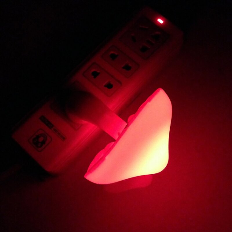 EU/US Plug Light Sensor Led Night Lamp Mushroom AC110V-220V Yellow Emergency Lighting Bedroom Washroom