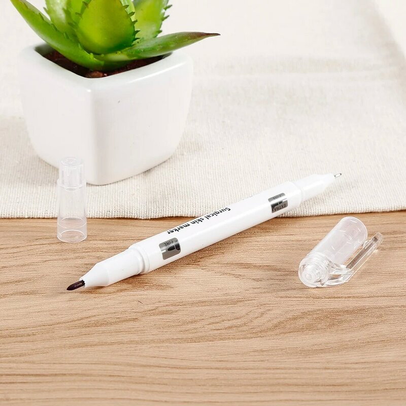 1~20PCS Permanent Eyebrow Skin Tattoo Marker Pen with Ruler Full Professional Makeup Tattoo Supplies Accessories Microblading