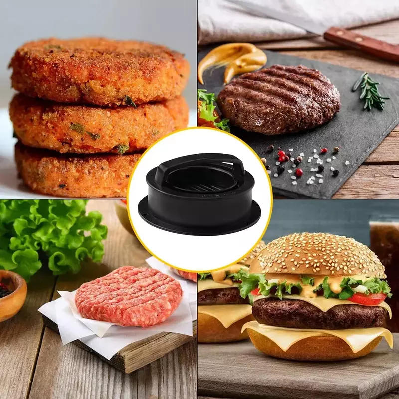 Round Hamburger Burger Press Beef Grill Food-Grade ABS Hamburger Helper Meat Press Cutlets Patty Maker Mold Kitchen Gadgets