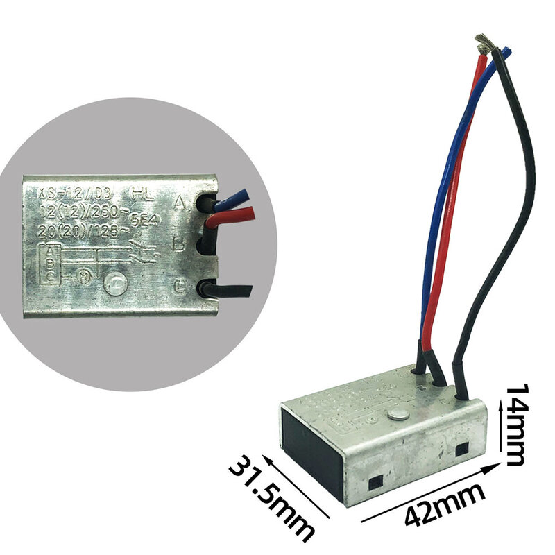 Interruttori di controllo limitatore di corrente per smerigliatrice angolare utensili elettrici forniture morbide con 3 cavi di collegamento 12-20A
