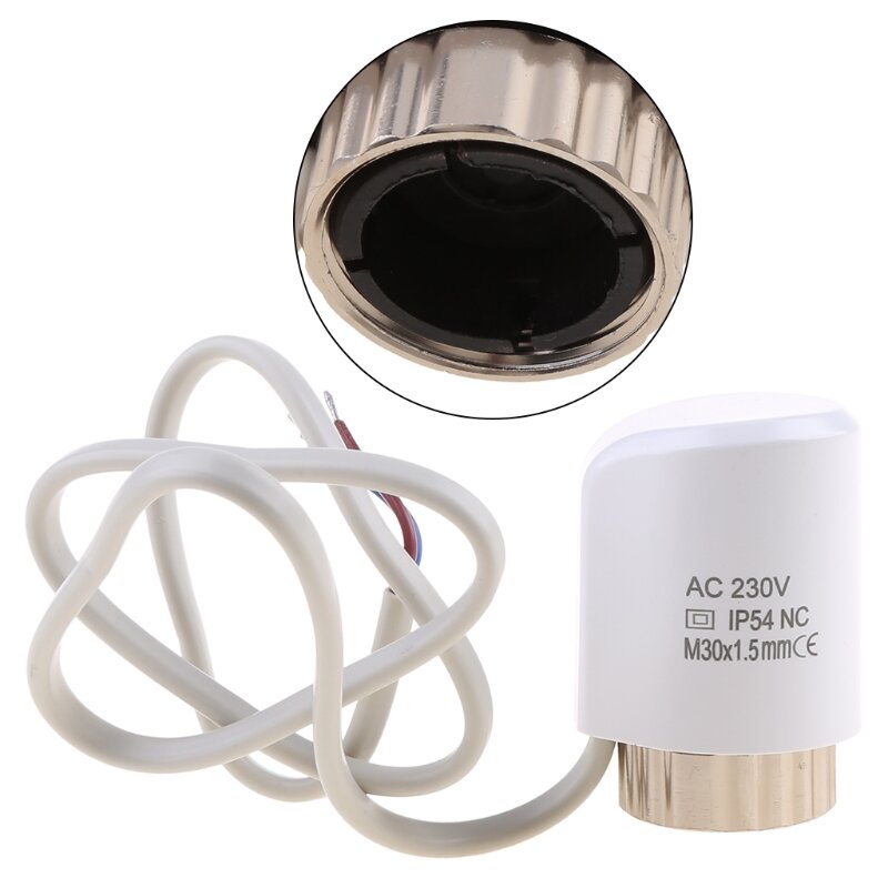 Actuador térmico eléctrico para calefacción por suelo radiante, válvula termostática Trv, Ac 230V, Nc M30 x 1,5 Mm, Ip54