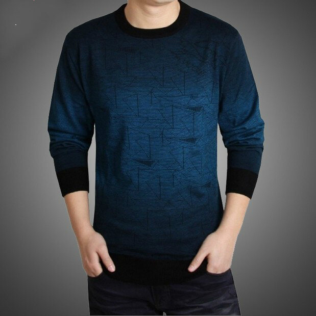 New Men Winter Fall Cashmere Sweater Clothing Print Sweaters Casual Shirt Autumn Long Sleeves Wool Pullover O-Neck Knitted Top