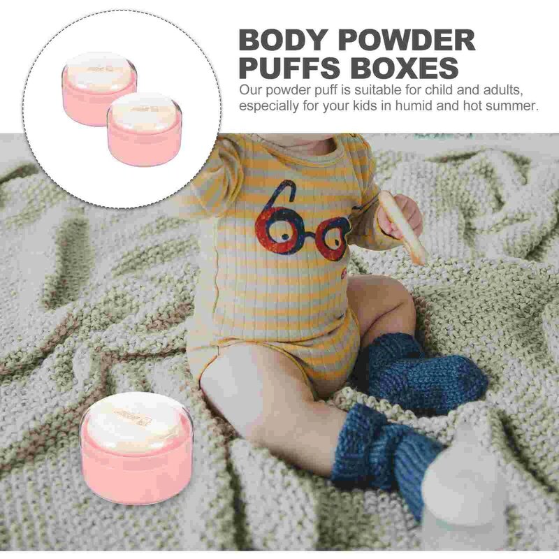 Body Powder Puffs Boxes Loose Powder Containers Dusting Powder Boxes with Puffs for Body Cosmetic Powder Container