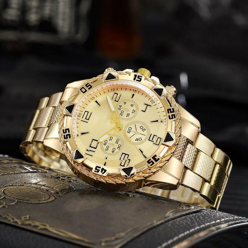 Reloj de negocios de lujo para hombre, pulsera con correa de aleación de Metal, de cuarzo, informal