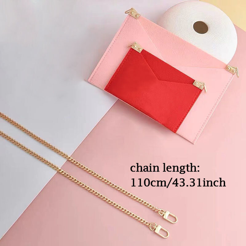 ที่จัดระเบียบสำหรับ kirigami Pochette แทรกกับสายโซ่สีทองกระเป๋าซองจดหมาย kirigami Pochette แทรกกระเป๋า