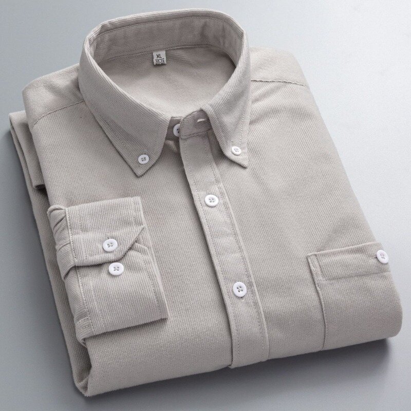 100% Pure Cotton Shirt for Men Trends Longsleeve Button Up Shirt Men Clothing Mens Fashion Shirt Clothing Casual