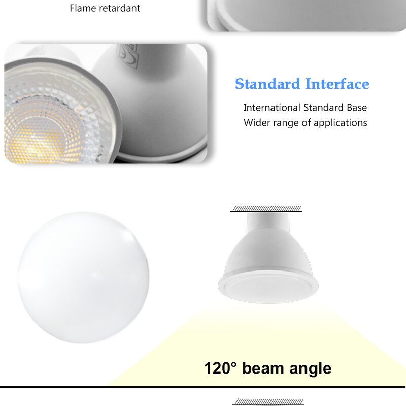 4 pçs led spotlight mr16 gu5.3 baixa pressão ac/dc 12v 3w 5 6 7w ângulo de luz 120 graus branco quente luz do dia conduziu a lâmpada de luz