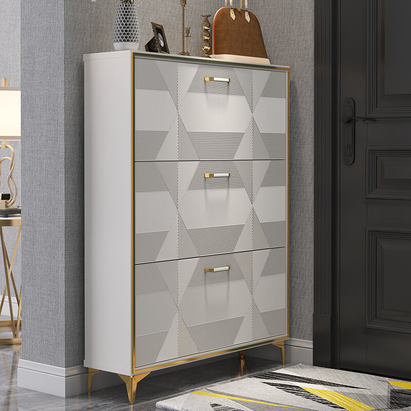 Entry Entrance Tilting Shoe Home Doorway Partition  Side Storage Chest