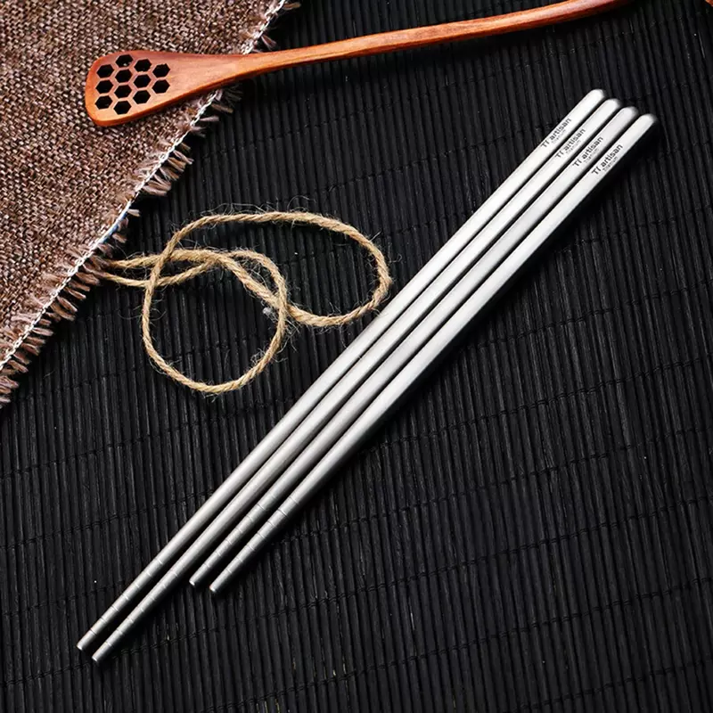 1 pasang sumpit sangat tahan lama dan elegan Set sumpit untuk makan presisi sempurna dengan kantong penyimpanan