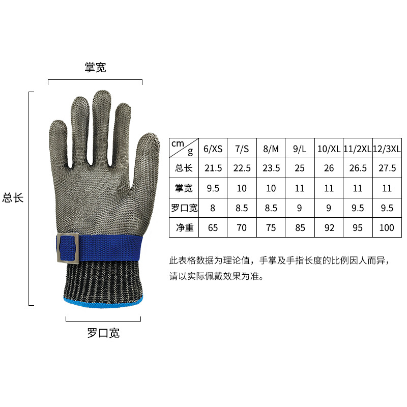 Anti-Cut Handschoenen Roestvrijstalen Draad Snijbestendige Geweven Veiligheid Werkhandschoenen Snijden Visdodende Metalen Ijzeren Keukenhandschoenen