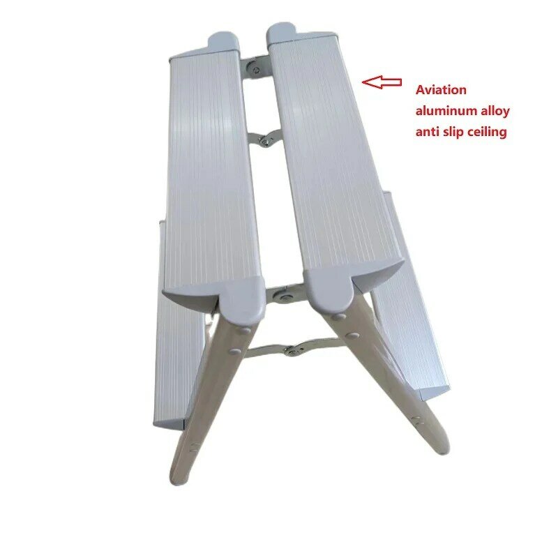 Scala portatile in alluminio facile da riporre, scala pieghevole più stabile, scala pieghevole a 4 gradini in alluminio su entrambi i lati