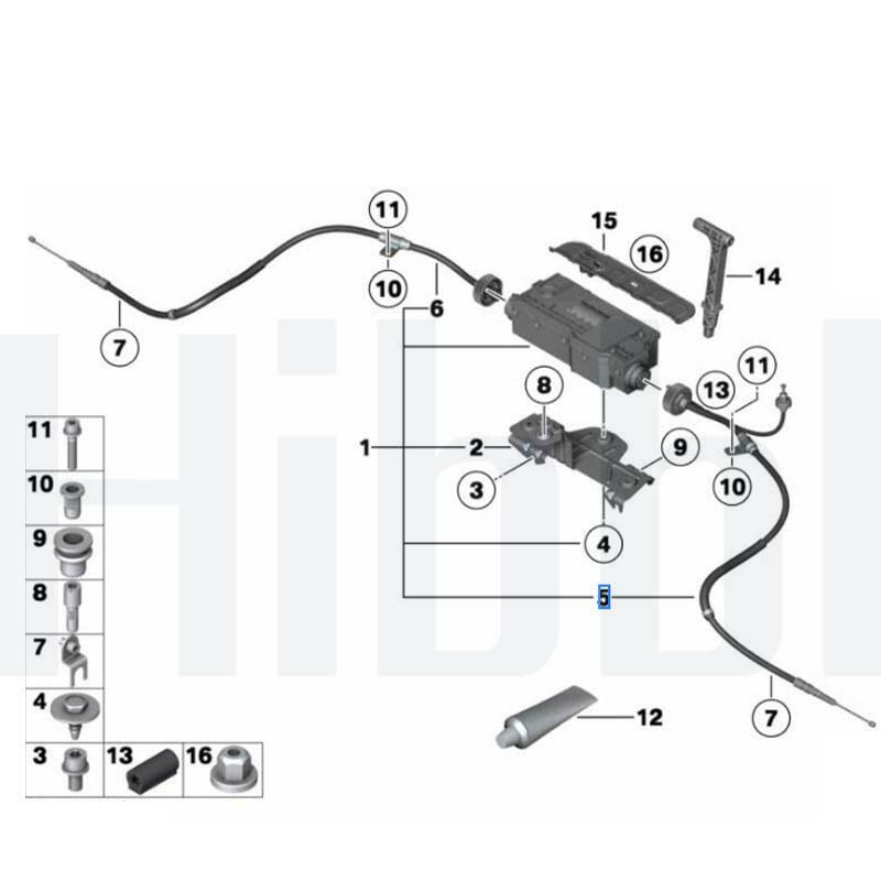 HIBBL ручной тормозной кабель для BMW OEM 34436797372 34436797371 Высокое качество Новый левый или правый