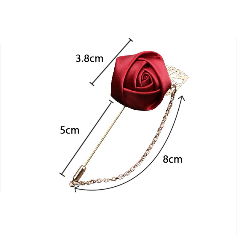 Groom Man Pin Suit Corsage Bridal Buttonhole Wedding Party Decor Rose Flowers Brooch Lapel Pin Badge Boutonniere Mariage Homme