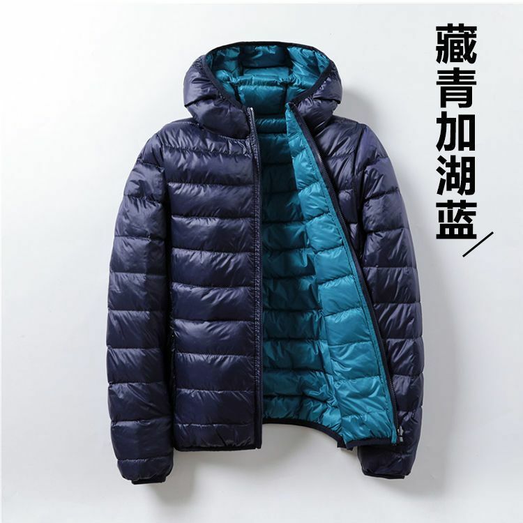 薄手の短いフード付きジャケット,両面衣類,軽くて抵抗力のある,軽量,新品,秋と冬