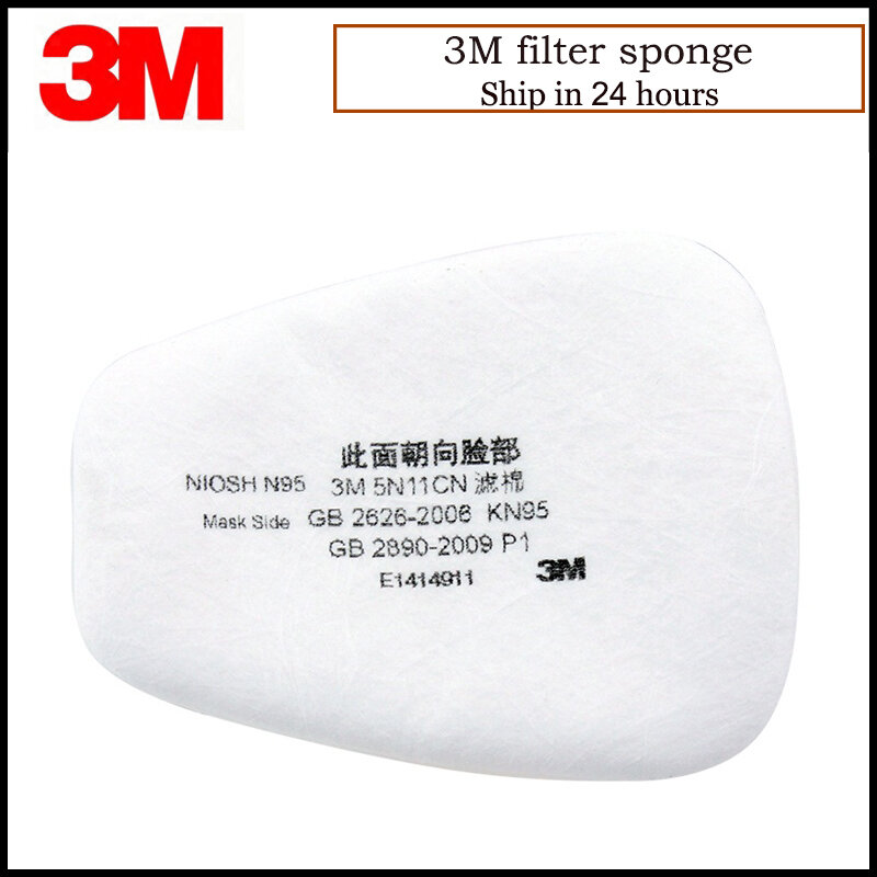Filtros de algodón para mascarilla antipolvo, filtros reemplazables para pintura y pulverización, 3M, 5N11, 6200/7502/6800, 10 unids/lote por caja