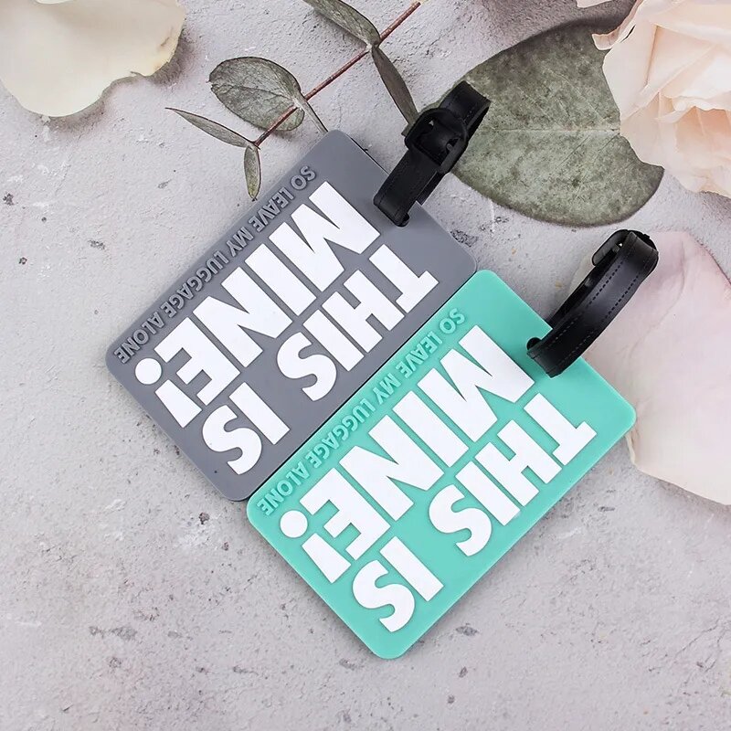 Creative Pvc Letter Travel Case Luggage Tag Cute Bag Identification Hanger Student Campus Card Protective Cover Document Manager