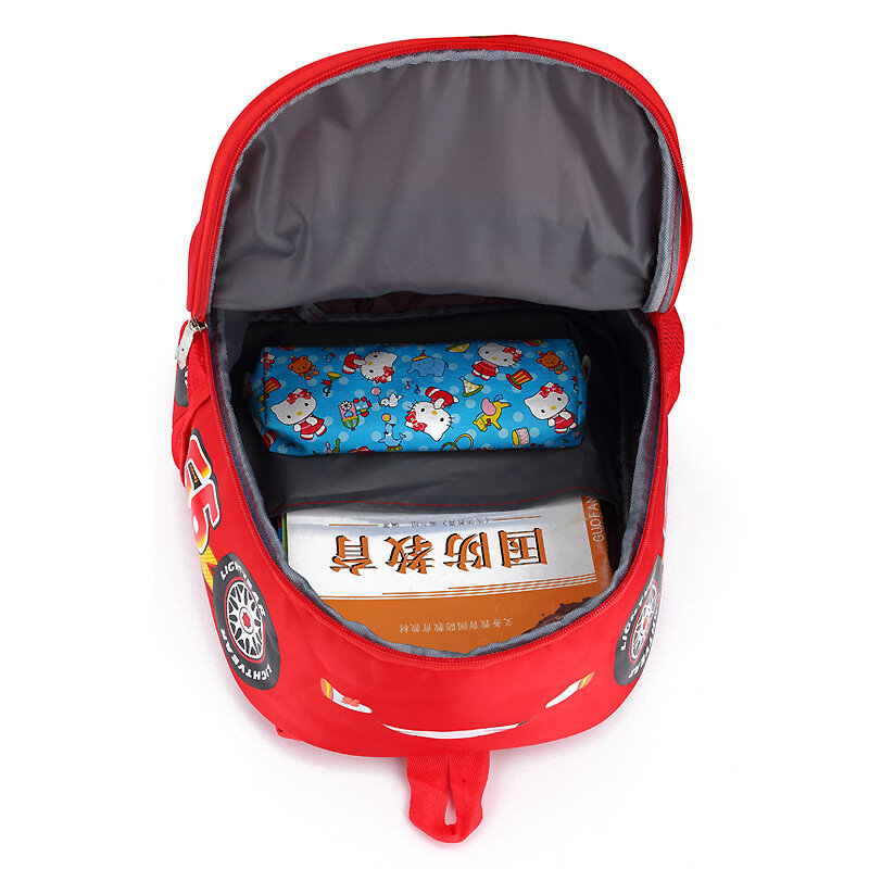 Disney Kindergarten Cartoon Travel Bag 3D Waterproof 95 Car Boys 2-5 Years Old Backpack Light Multifunctional School Bag