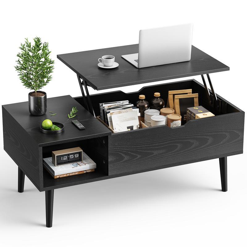 K! Office Coffee Table, Living Room Coffee Table With Shadow Storage Compartments And Drawers, Dining Table