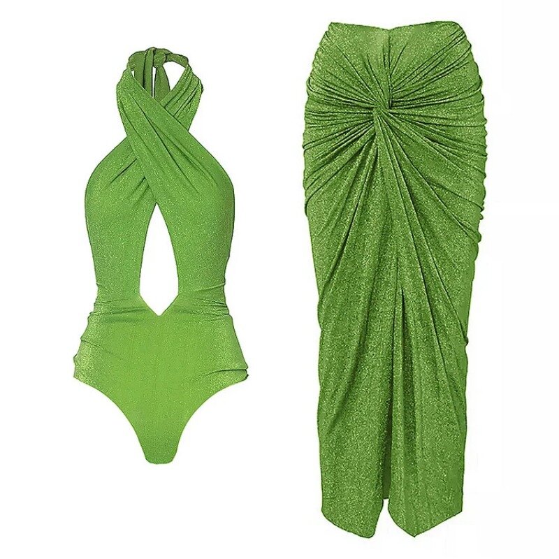 Trend neue Luxus einteilige Damen Badeanzug Sommerferien Outfits Bade bekleidung Beach wear Badeanzug Bikini Sets zweiteilig